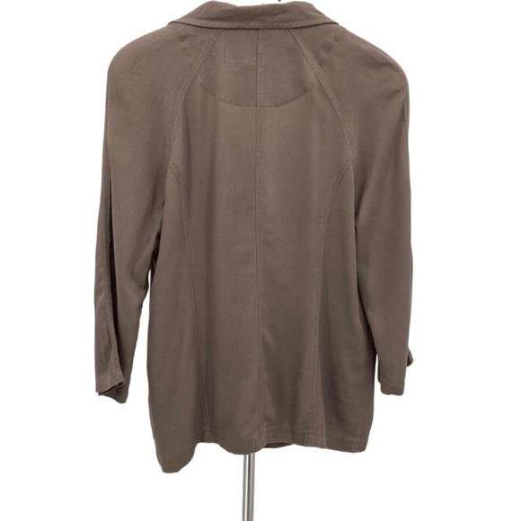 Treasure & Bond Women's Brown 3/4 Sleeve Collared Button Front Top Size Small - Picture 2 of 11